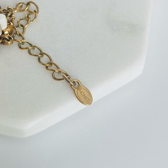 Vintage MONET Double Strand Beaded Pendant Necklace - Picture 6 of 7